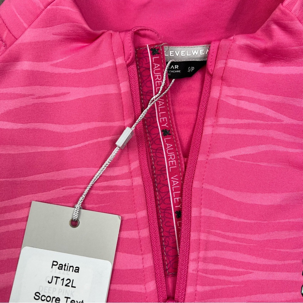 New Levelwear Pullover Jacket 1/4 Zip Womens Small Pink Laurel Valley Golf Club - Picture 5 of 11